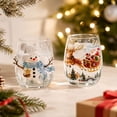 thumbnail image 4 of Magical Christmas Glass Art Cup Glassware, Collectible 3D Christmas Wine Glasses Festive Glass Drinkware for Holiady Party Home Decor Gifts, 4 of 5