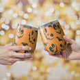 thumbnail image 2 of 12oz Stemless Wine Tumblers Pumpkin Bat Halloween Pattern Vacuum Insulated Stainless Steel Travel Tumbler Cups Mug with Lid and Straw for Champaign,Cocktail,Beer with Cleaning Brush, 2 of 5