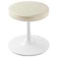 thumbnail image 6 of Modway Lippa Vegan Leather Round Stool in Stone, 6 of 7