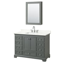 Wyndham Collection Wcs202048s-Qtz-Us3med Deborah 48" Free Standing Single Basin Vanity Set