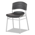 thumbnail image 3 of Iceberg CaféWorks Chair Blow Molded Polyethylene Graphite/Silver 2/Carton 64517, 3 of 5