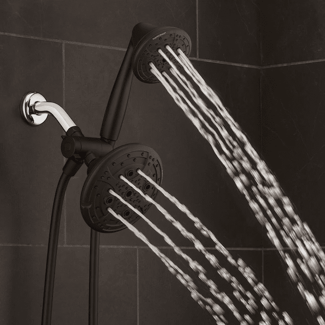 Oxygenics 75074 Drench Matte Black Rain Dual Shower Head 1.8-GPM (6.8-LPM)