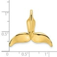 thumbnail image 2 of 14k Gold 3-d Whale Tail High Polish and Engraved Charm 23.5x7.25mm Wide 4.8mm Thick Pendant Necklace for Women, 2 of 2