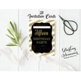 thumbnail image 3 of Darling Souvenir Black Birthday Invitation Card Printable Elegant Fill or Write In Blank Party Invites 28 Pcs 5 x 7 Inches, 3 of 5