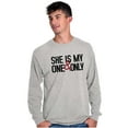 thumbnail image 6 of Romantic Matching Set His Hers Couple Men's Long Sleeve Tee T Shirt Brisco Brands S, 6 of 7