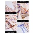 thumbnail image 5 of Vestido largo floral Wenrine sin mangas con cuello en V y abertura alta, 5 of 5