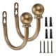 thumbnail image 1 of 1 par de ganchos de cortina de metal soporte de pared retro para cortina, gancho en U, 1 of 5