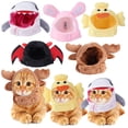 thumbnail image 1 of SAINSPEED 5 Pcs Cat Hat Adorable Costume Bunny Hat with Ears Funny Mane Cat Hat for Cats and Small Dogs Kitten Puppy Party Costume Accessory Headwear, 1 of 1