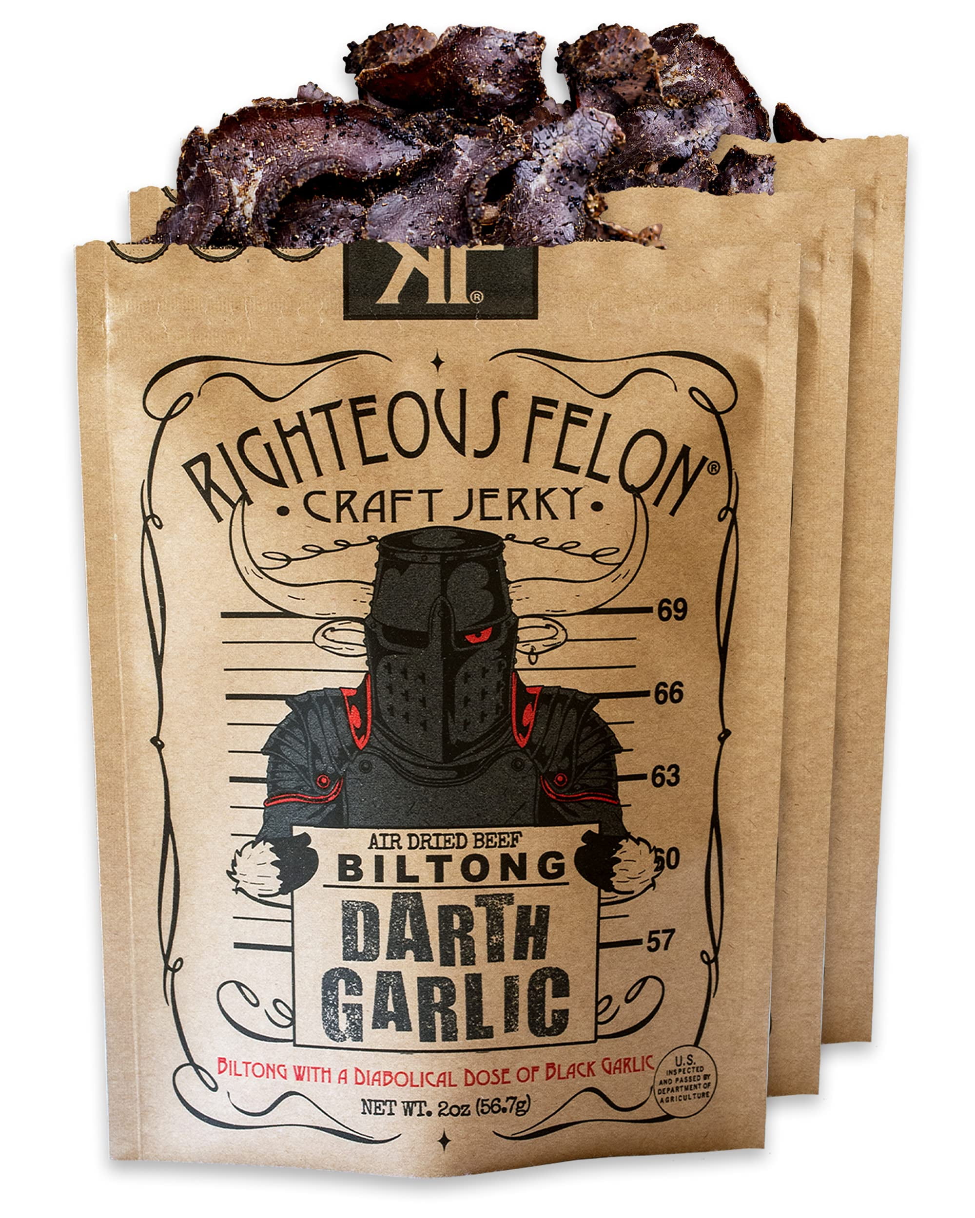 Righteous Felon Biltong Beef Jerky Keto, Paleo, Gluten Free, High Protein Hormone Free All