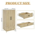thumbnail image 5 of Bedroom Armoires, Armoire Wardrobe Closet with Drawers, Wooden Wardrobe Cabinet, 5 of 8