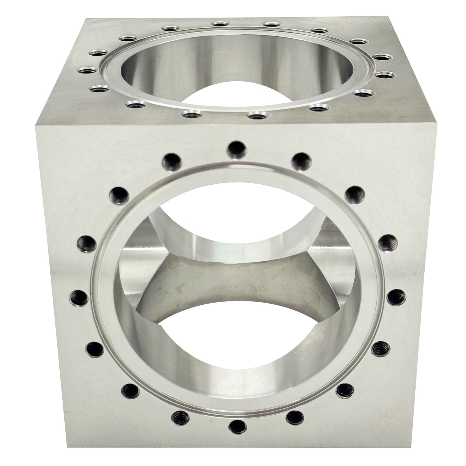 Ultra High Vacuum Chamber Stainless Steel Conflat Flange 6-Way Cube CF100