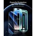 thumbnail image 2 of WWS-3 Pack pour iPhone 14 Pro Max Protecteur d'Écran, [Dureté 9H] [Grade Militaire Incassable] Film en Verre Trempé avec Plateau Ajustement Parfait, 2 of 4