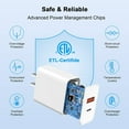 thumbnail image 4 of Iphone 11 Fast Charger[MFI Certified],Dual Port USB C +USB A  Wall Charger Adapter with 6ft Lightning Cable Compatible for IPhone 14/13/12/Mini/ Pro/Pro Max/SE 2020/11/Pro Max/XS/XS Max/XR/8P, 4 of 7