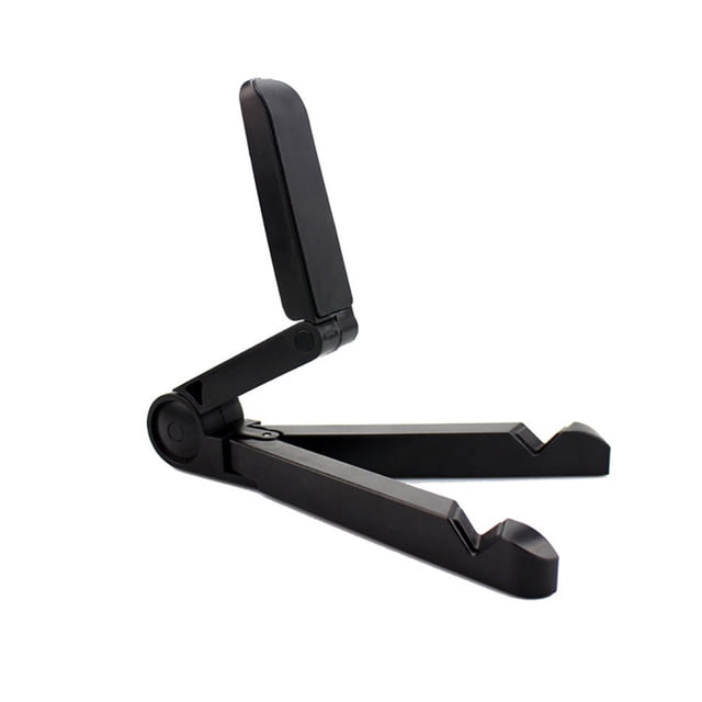 Inteprter Soporte para teléfono Plegable Hogar Oficina Dormitorio Escritorio Tableta Cuna Trípode de viaje Videollamada Reutilizable Soporte para Teléfono y Comunicación Negro