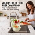 thumbnail image 2 of Sink Hanging Strainer Basket with Openable Bottom Cover, Kitchen Food Waste Collector for Sink Garbage Filter, Quick Draining Colander for Cooking and Food Prep (Green), 2 of 6