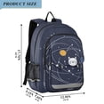 thumbnail image 2 of FORMRS Unisex School Backpack 17" Student Travel Bag with Laptop Compartment, White Cat Planet, 2 of 7