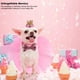 thumbnail image 5 of Disfraz de perro de 3 piezas para fiesta de cumpleaños de mascotas: falda tutú rosa, corona, sombrero de lentejuelas, pajarita con correa ajustable para el cuello para boda, cachorro, cumpleaños, 5 of 5