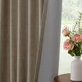thumbnail image 5 of 100% Blackout Curtains for Bedroom, Black Out Curtains 96 Inch Long, Clip Rings Linen Blackout Drapes, Thermal Insulated Room Darkening for Living Room, 2 Panels - Beige,W50xL96, 5 of 7