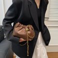 thumbnail image 3 of Bolso Hombro Con Cadena para Mujer Bolso Hobo Plisado Con Nube Bolso Mano para Citas Diarias (café), 3 of 9