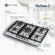 thumbnail image 3 of Parrilla de gas empotrable Fline Malmo 5 acero inoxidable 76 cm Fline Malmo 5, 3 of 5