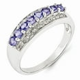 thumbnail image 2 of Sterling Silver Rhodium Tanzanite & Diam. Ring - Size 8, 2 of 3
