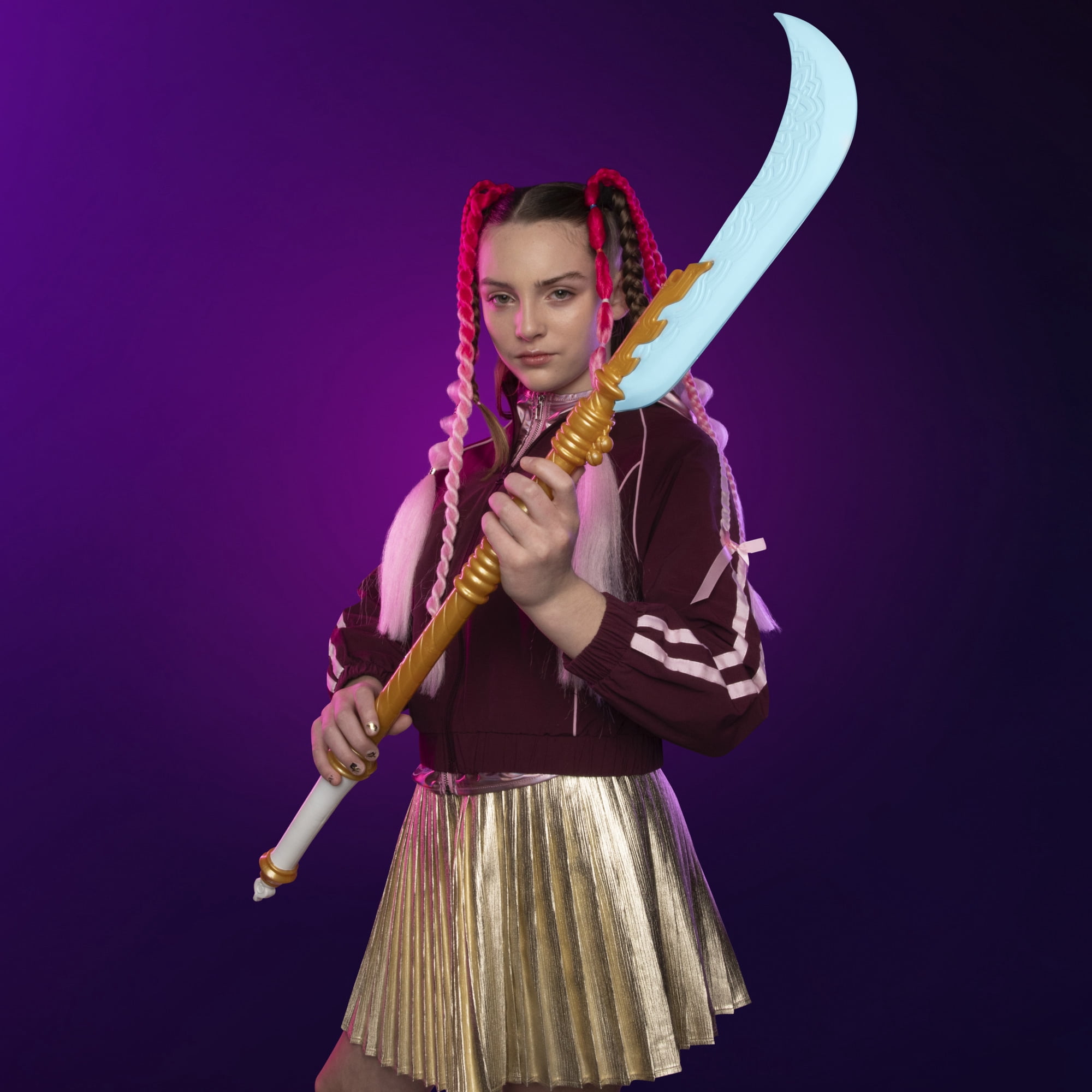 Nerf KPop Demon Hunters Mira's Curved Moon Sword, 36 Inches, Foam Blade, Ages 6 and up
