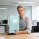 thumbnail image 5 of File Box Thickened Polypropylene Office Supplies Foldable A4 Retros-Style Document Box Plastic File Storage Box, 5 of 6