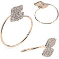 thumbnail image 5 of Anillo para servilletas, 12 piezas Servilleteros de hojas Servilletero de diamantes Servilleteros Anillos para novias, 5 of 5