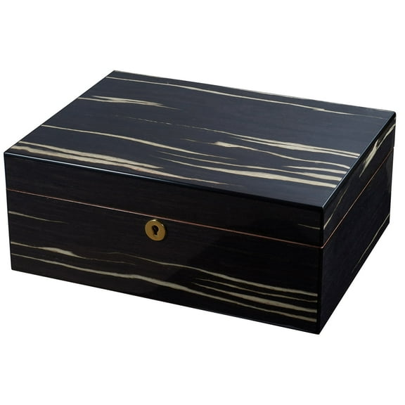 Visol Remo Wood Locking 50-Cigar Desktop Humidor