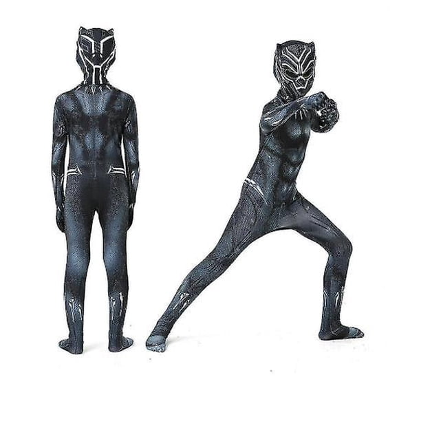 Kids Boy Black Panther Costume Superhero Cosplay Party Dress Gift-1