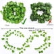 thumbnail image 2 of Xiao Hua Juego de 24 piezas de corona de flores artificiales de simulación de hojas de hiedra, planta colgante verde, vid, pared de boda, decoración de sala de fiestas, 2 of 5