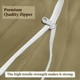 thumbnail image 2 of Zipper Fitted Sheet - Pure Pima Cotton 800 Thread Count 1 Piece California King, Taupe - Zippered Closure 26"inch Deep Pocket, 2 of 4