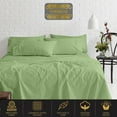 thumbnail image 2 of Real 800 Thread Count, 100% Egyptian Cotton, 8" Deep Pocket Sheet Set [35" X 70"] Truck Size, Sage Color Bedsheet Sets, RV Camper Motor home bunk Cot bed boat sheet set, 2 of 7