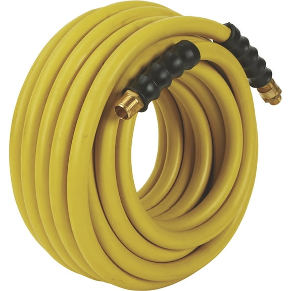 Klutch Oil-Resistant Rubber Air Hose with 1/2in.–3/8in. Reducer, 1/2in. x 100ft., 300 PSI