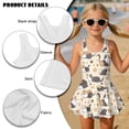 thumbnail image 4 of DISNIMO Girls One Piece Swim Dress Cat Flower Printed Sleeveless Swimwear with Skirt Quick Dry Swimsuits U Neck Bathing Suit Hawaiian Summer Swimwear, 4 of 8