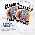 thumbnail image 4 of (2 Pack) Clearly Thriving - Funny Punny Cat Humor - 5 Inches On Longest Side - Premium Vinyl - for Cars, Trucks, Skateboards, Laptops - Made in USA - BMCS1741, 4 of 7