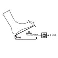 thumbnail image 3 of 1. 3-Pedal USB Foot Programmable for PC Gaming & Office Macros, 3 of 9