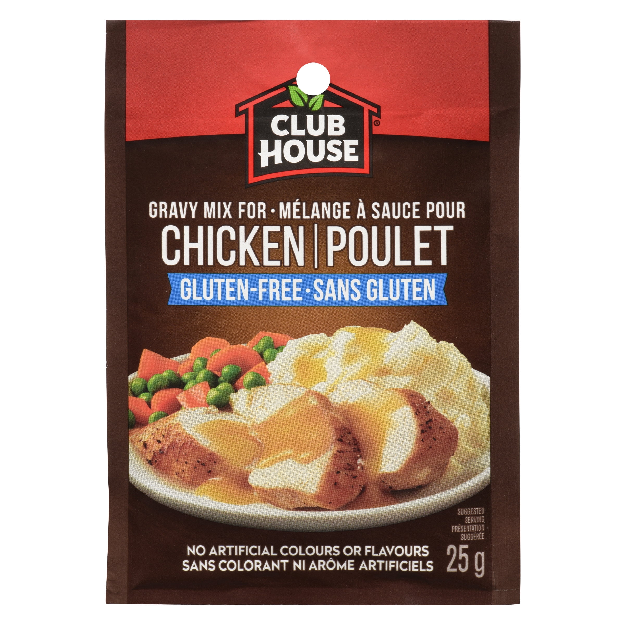 Club House, Dry Sauce/Seasoning/Marinade Mix, Chicken Gravy, Gluten-Free Pouch, 25g