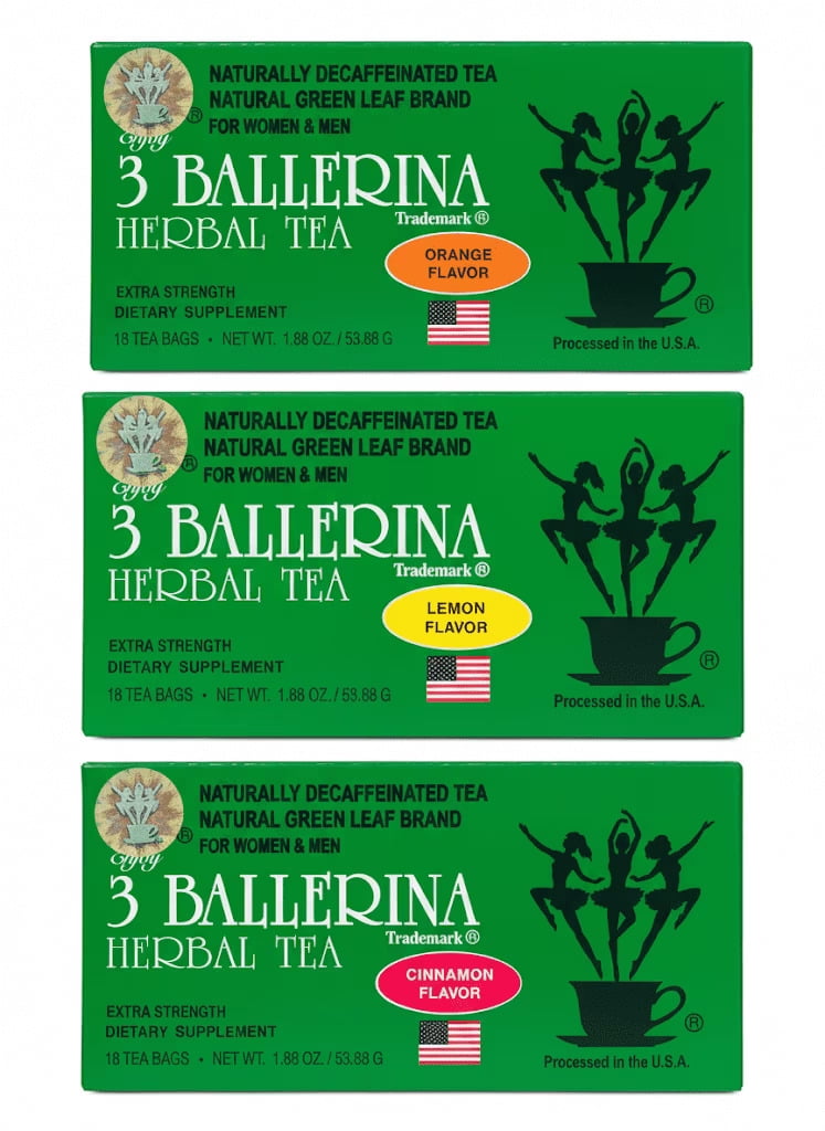 3 Ballerina, Herbal Dieters' Tea Combo, Extra Strength, Caffeine