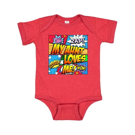 

Inktastic My Aunt Loves Me Gift Baby Boy or Baby Girl Bodysuit