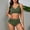 Green, variant on Swimsuits for Women 2 Piece Beach Wave Trim Cami Bra & Belly Control Ruched Bikini Sets High Waisted Beachwear