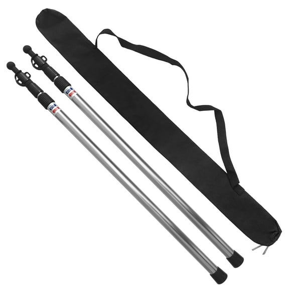 yeacher 2pcs Telescopic Tarp Pole Thicken Adjustable Aluminum Alloy Tent Support Rods Beach Shelter Tarp Awning Pole Replacement for Camping Hiking Backpacking Tent