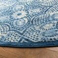 thumbnail image 3 of SAFAVIEH Martha Stewart Nazca Floral Area Rug, Navy/Creme, 4' x 4' Round, 3 of 7