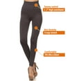 thumbnail image 2 of Women's Tummy Control High Waist Waistband Full Length Leggings Yoga Club, 2 of 4