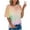 Orange, variant on Ichuanyi Women's Tops Summer Short Sleeve Crew Neck Shirts Casual Gradient Blouses for Women