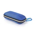 thumbnail image 3 of Unisex Striped Plastic Eyeglass Case With Lanyard Zipper Cover Protector Portable Sunglasses Box, 3 of 5
