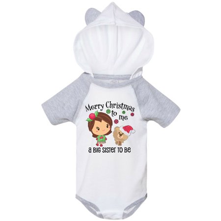 

Inktastic Merry Christmas to me a Big Sister to be Gift Baby Girl Bodysuit