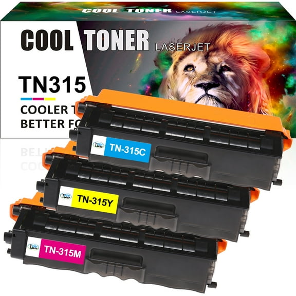 Cool Toner Compatible Toner Cartridge for Brother TN315 TN-315 (CMY, 3-Pack), for use with Brother HL-4150CDN MFC-9970CDW HL-4570CDWT MFC-9460CDN MFC-9560CDW Printer