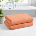 thumbnail image 3 of MALLONI HOME 100% Premium Cotton 2 Pack Oversized Bath Towel Set 28x55 inches, Large Bath Towels, Ultra Absorbant Compact Quickdry & Lightweight Towel, Ideal for Gym Travel Camp Pool - Peach, 3 of 7