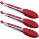 thumbnail image 2 of Pinzas para alimentos de cocina - Mini pinzas para servir de silicona de 7" - Juego de 3 Zhivalor WMYD-12-7, 2 of 7